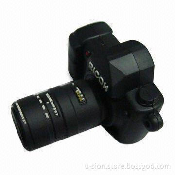 Camera USB Flash Drive, Anti-shock and Moisture-resistance, Made of PVC Material